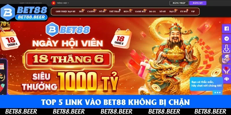 Top 5 link vào Bet88 không bị chặn